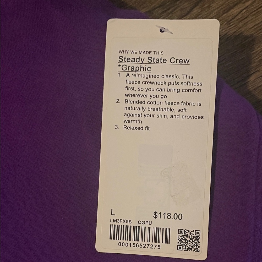 NWT Lululemon Athletica College Purple Oversized 3 Piece Set in size M - Picture 4 of 10